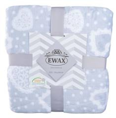 Koc szary w serca 150x200cm