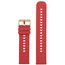 Pasek gumowy do zegarka U27 - czerwony/rosegold - 20mm
