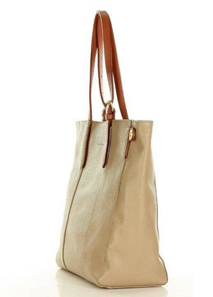 MARCO MAZZINI Elegancka torba skórzana sustainable leather bag beż cappuccino - min. zamówienie 20 / 50 / 100 szt.