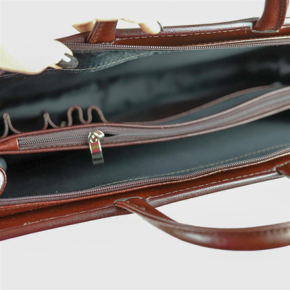 520 Torba damska 2-komorowa pasy - jasny brąz KEMER