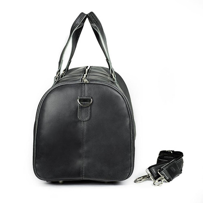 Skórzana torba podróżna na ramię BRØDRENE R20 grafit smooth leather - min. zamówienie 20 / 50 / 100 szt.