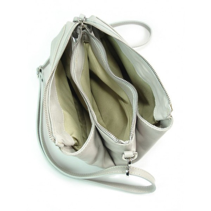 Listonoszka Vera Pelle Trzy komory pojemna szara VP3K3G