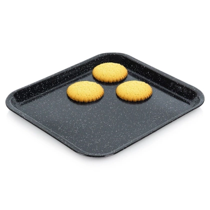 Emaliowana blacha do pieczenia brytfanna do smażenia 42x37x3,5 cm