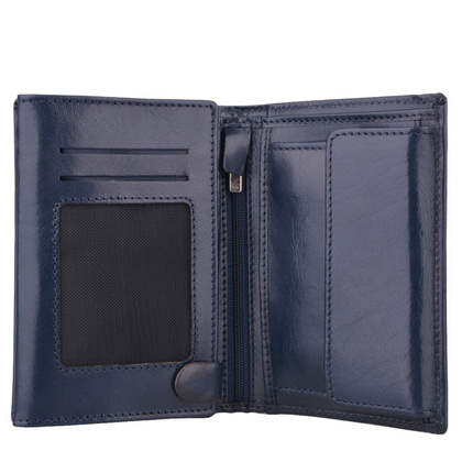 Portfel męski skórzany KEMER M 15/1 Granatowy - min. zamówienie 20 / 50 / 100 szt.