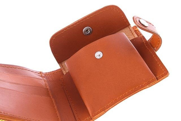 Portfel skórzany unisex KEMER VOOC Vintage P21 Koniak