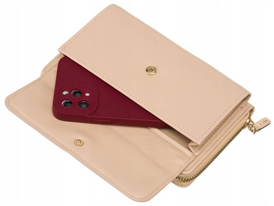 Portfel-kopertówka z haftowaną klapką — Cavaldi