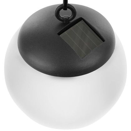 LAMPA SOLARNA PLASTIKOWA KULA WISZĄCA 20CM