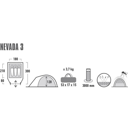 Namiot High Peak Nevada 3 10203 Jasno Szary