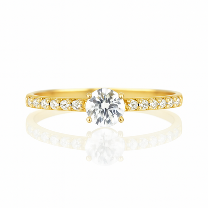 Pierścionek pozłacany stal chirurgiczna platerowana złotem PST960, Rozmiar pierścionków: US6 EU11