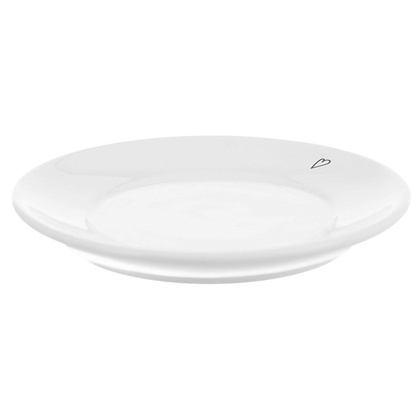 Spodek / talerzyk mały ceramiczny biały SERDUSZKA 12 cm