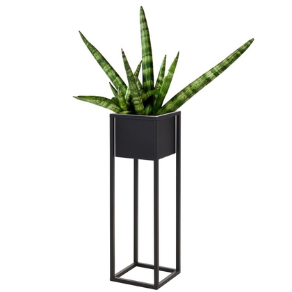 Kwietnik metalowy czarny doniczka stojak podstawa osłonka 70 cm
