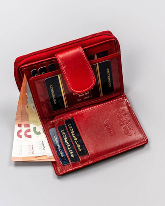 Peterson portfel skórzany PTN RD-41-GCL Red