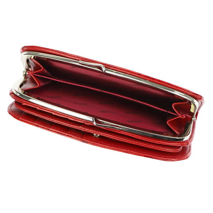 Portfel damski skórzany PELLUCCI FL-123 RFID Czerwony
