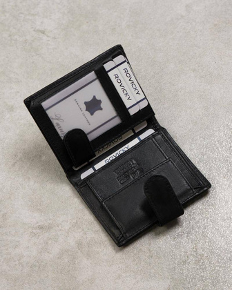 Elegancki, skórzany portfel męski na zatrzask