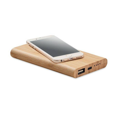 Bambusowy power bank 4000 mAh