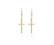 MINET Kolczyki srebrne pozłacane KRZYŻ