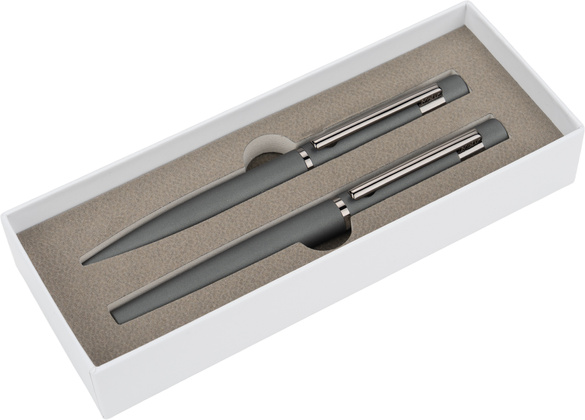 Zestaw piśmienny długopis i pióro kulkowe soft touch PORTO VEHLO MoLu