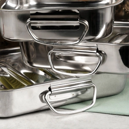 Brytfanna blacha do piekarnika stalowa zestaw 3 szt.