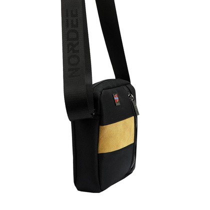 Saszetka Męska Nordee S115 czarny + jasny brąz