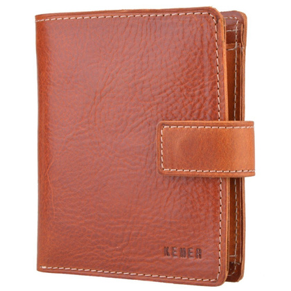 Portfel męski skórzany KEMER 366 Rudy - min. zamówienie 20 / 50 / 100 szt.