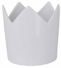 Doniczka korona ceramiczna biała duża