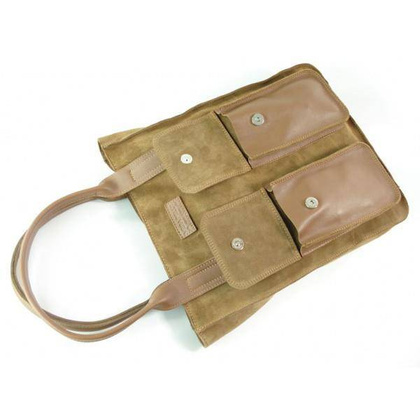 CAMEL ZAMSZOWY WOREK VERA PELLE KIESZENIE SKÓRA POJEMNA TORBA XXL A4 BYC88C KEMER