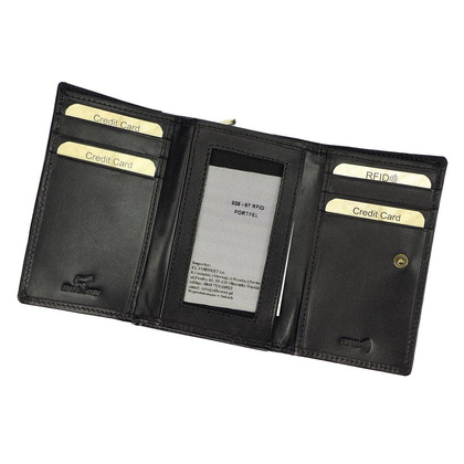 Portfel damski skórzany 938 RFID Czarny