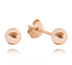 MINET Kolczyki srebrne rosegold KULKI 5 mm