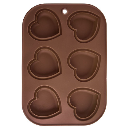 Forma silikonowa do pieczenia muffinek na muffinki babeczki serce na 6 sztuk