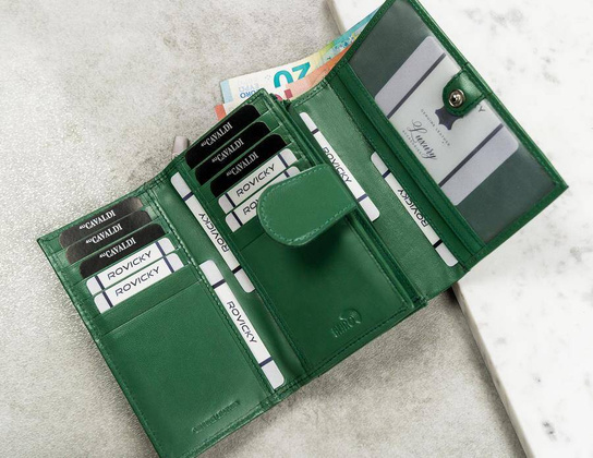 Portfel damski skórzany RD-21-GCL RED MULTI2