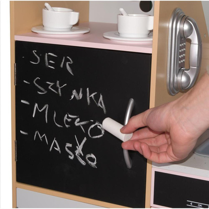 Kuchnia drewniana dla dzieci podświetlane palniki 87x30x83,5 cm naturalna