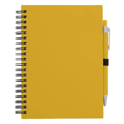 Notatnik ok. A5 z długopisem Żółty