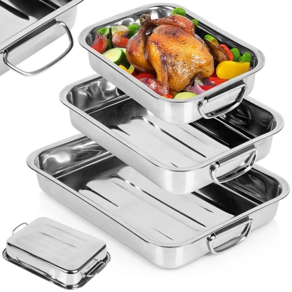 Brytfanna blacha do piekarnika stalowa zestaw 3 szt.