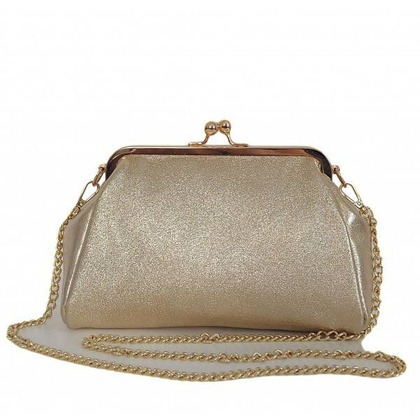 Włoska kopertówka listonoszka biglówka Vera Pelle złote okucia łańcuszek LKB35ORO