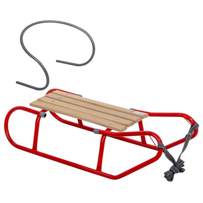 Sanki Metalowe Tomek Z Oparciem - Czerwone