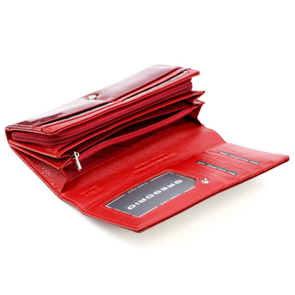 Portfel damski skórzany PELLUCCI CB-106 czerwony