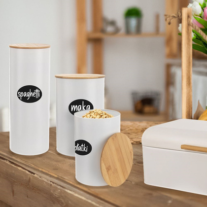 Pojemnik kuchenny z uszczelką zamykany metalowy / puszka WHITELINE 1,3 l