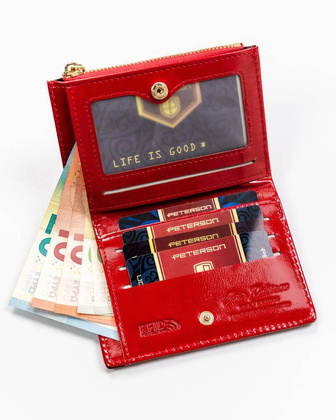 Portfel damski eko PTN 003-LAK Red+Czarny