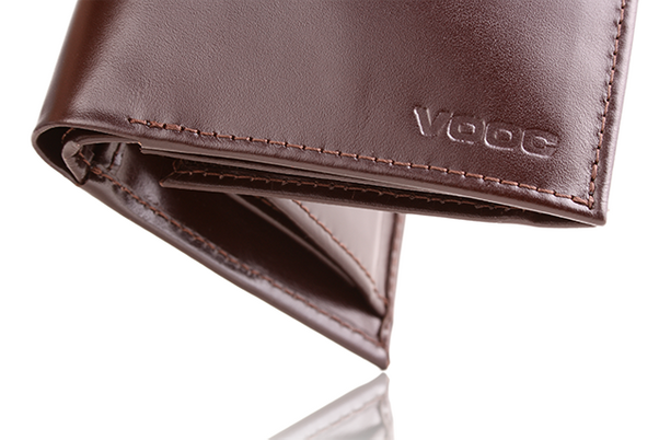 Skórzany portfel męski KEMER VOOC PPM4 Brązowy