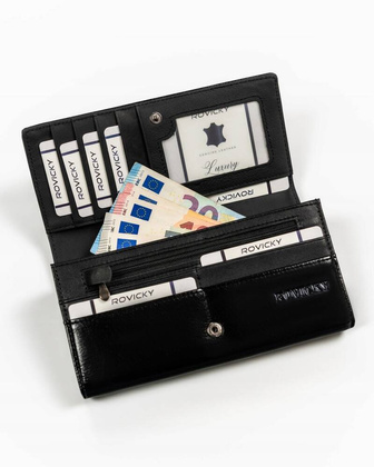 Duzy portfel damski ze skory naturalnej i ekologicznej