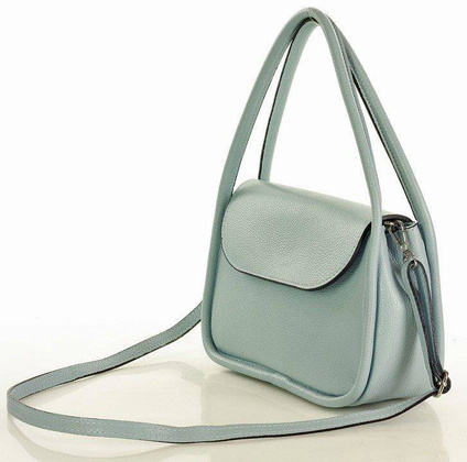 MARCO MAZZINI Torebka skórzana na ramię wizytowa listonoszka perfect leather niebieski błękit - min. zamówienie 20 / 50 / 100 szt.