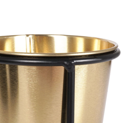 Kwietnik metalowy 3-poziomowy / stojak osłonka na rośliny czarny złoty