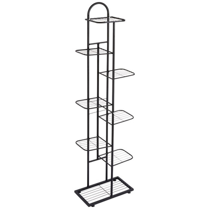 Kwietnik 8-poziomowy na doniczki metalowy czarny 153 cm