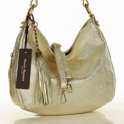 MARCO MAZZINI Miejska torebka skórzana sacco żłoty - min. zamówienie 20 / 50 / 100 szt.