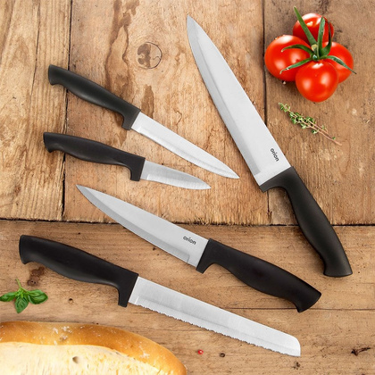 Zestaw noży w stojaku BLACK 6 el.