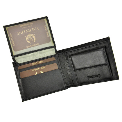 Portfel Męski Valentini 306 992 Skóra Naturalna Czarny