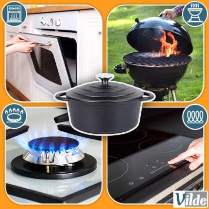 Garnek z pokrywką żeliwny CAST LINE 22 cm, 2,6 l