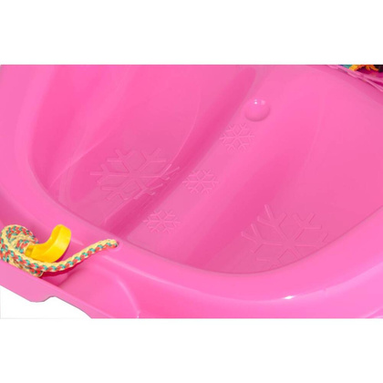 Sanki plastikowe mini bobek różowe
