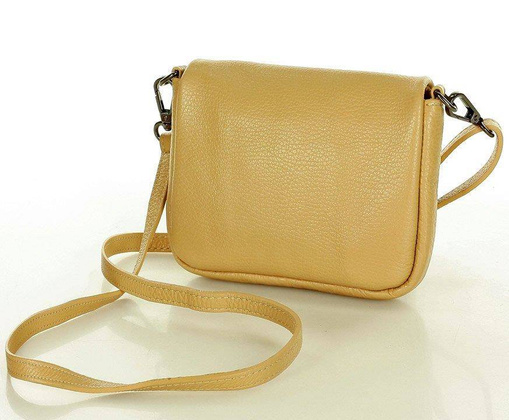 Mini torebka etui na telefon na pasku wizytowa listonoszka phone pouch - MARCO MAZZINI karmelowy beż - min. zamówienie 20 / 50 / 100 szt.