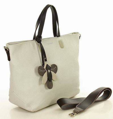 MONNARI Stylowa torba shopper bag jasny szary - min. zamówienie 20 / 50 / 100 szt.